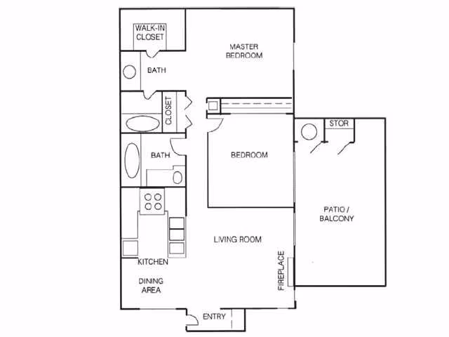 E - 2X2 890 UP 302 floor plan